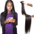 jeune fille portant un long tissage lisse indien