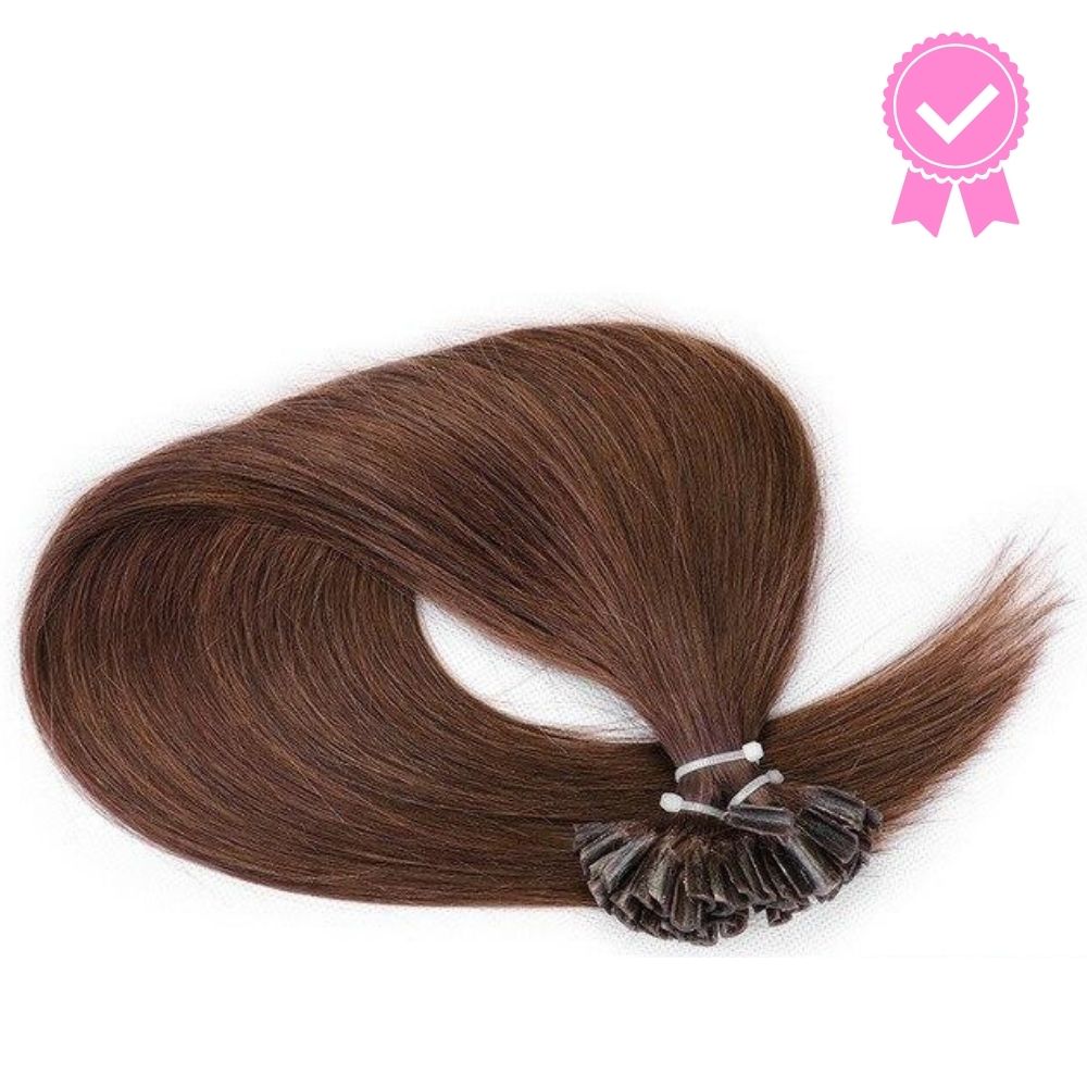 100 Extensions Kératine - Cheveux Naturels Lisses