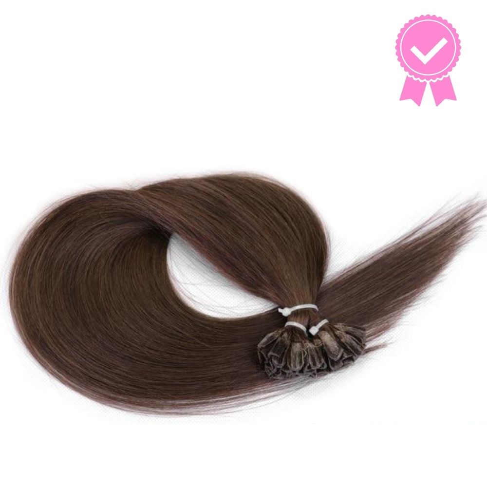 100 Extensions Kératine - Cheveux Naturels Lisses