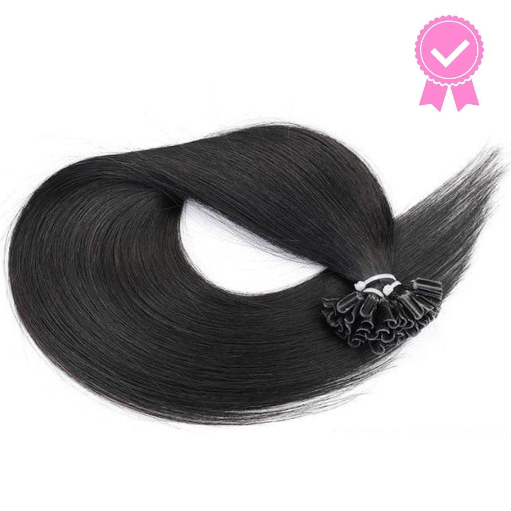 100 Extensions Kératine - Cheveux Naturels Lisses