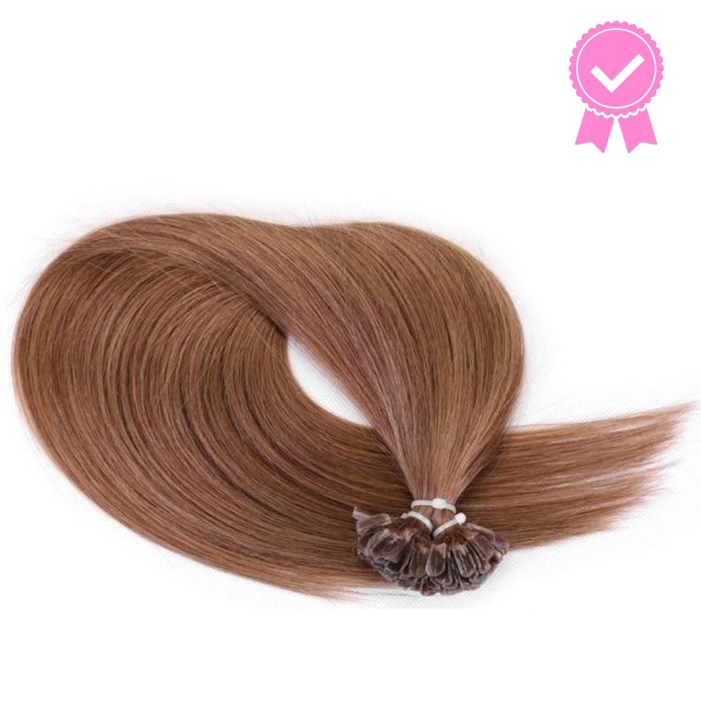 100 Extensions Kératine - Cheveux Naturels Lisses