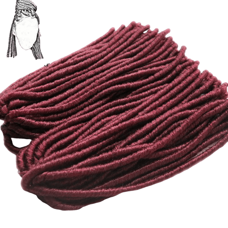 lot de 120 Fausses Locks Bordeaux