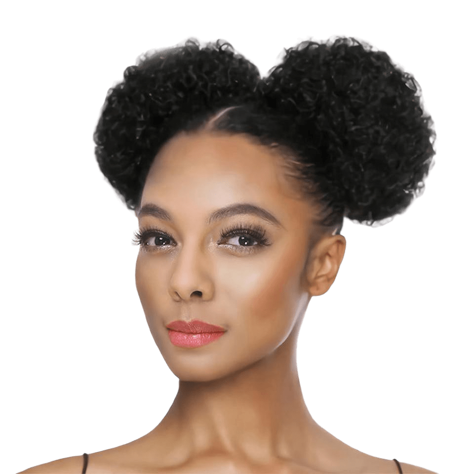 femme portant deux chignons à base de cheveux européens