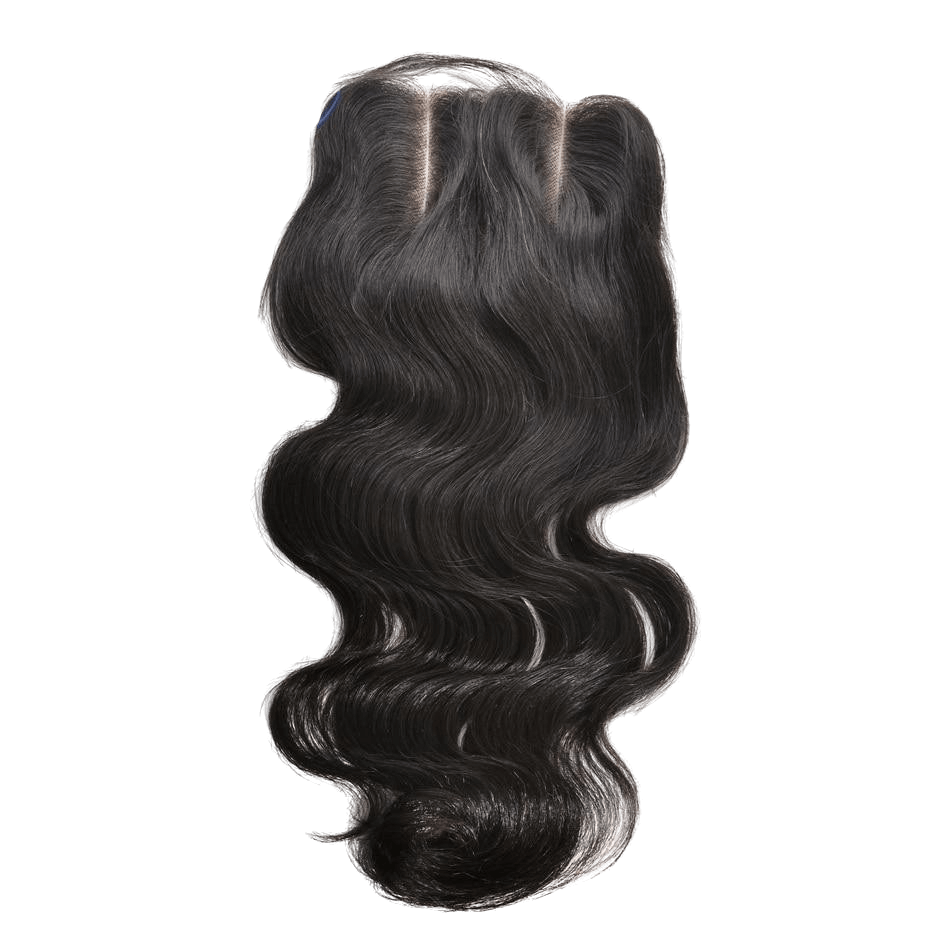 top closure deep wave avec 3 raies et cheveux naturels
