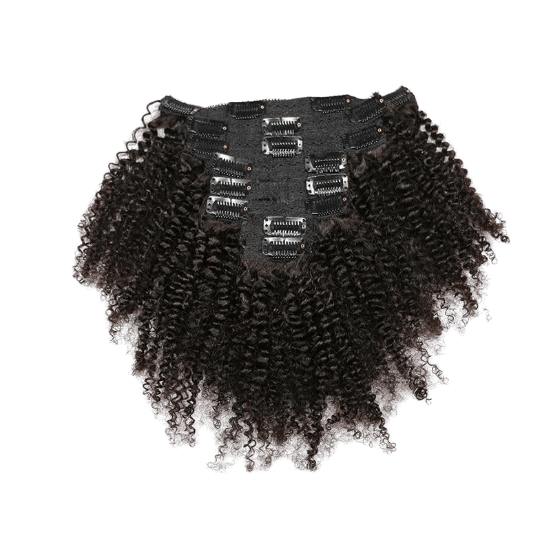 extension a clip a base de cheveux afro kinky curly