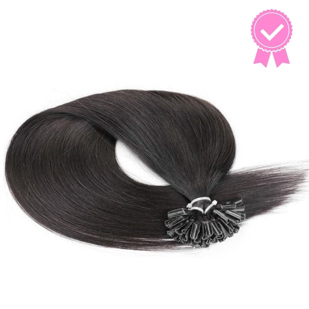 100 Extensions Kératine - Cheveux Naturels Lisses