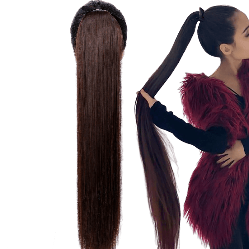 Postiche Queue De Cheval Afro Bouclée 45cm - Cheveux 100% Humains Noir - À Clip