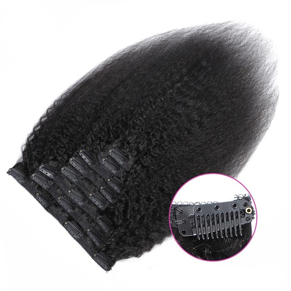 lot de 8 Extension A Clip Kinky Straight