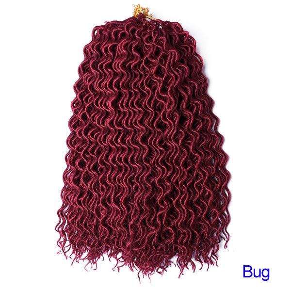 Fausses Locks Crochet Ondulées bordeaux