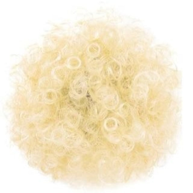Postiche Afro Puff blond platine