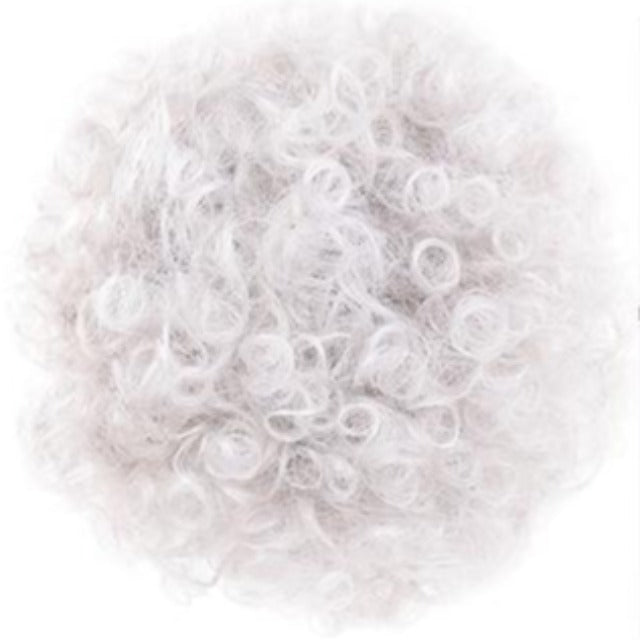 Postiche Afro Puff gris