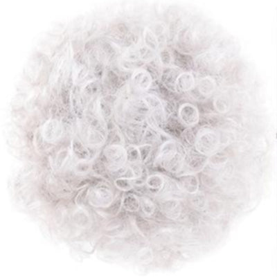 Postiche Afro Puff gris