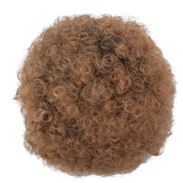 Postiche Afro Puff marron
