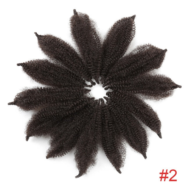 Mèches Crochet Braids Afro 8 Pouces noir