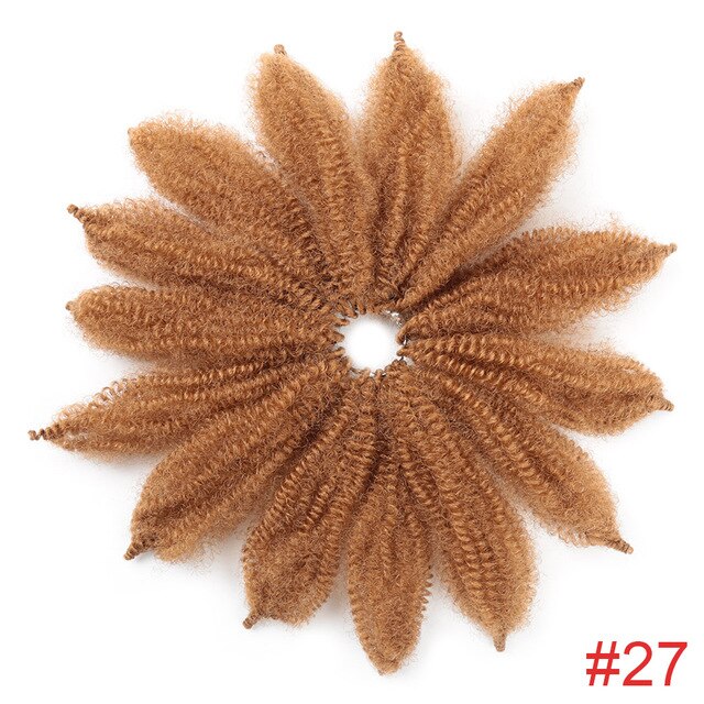 Mèches Crochet Braids Afro 8 Pouces blondes caramel