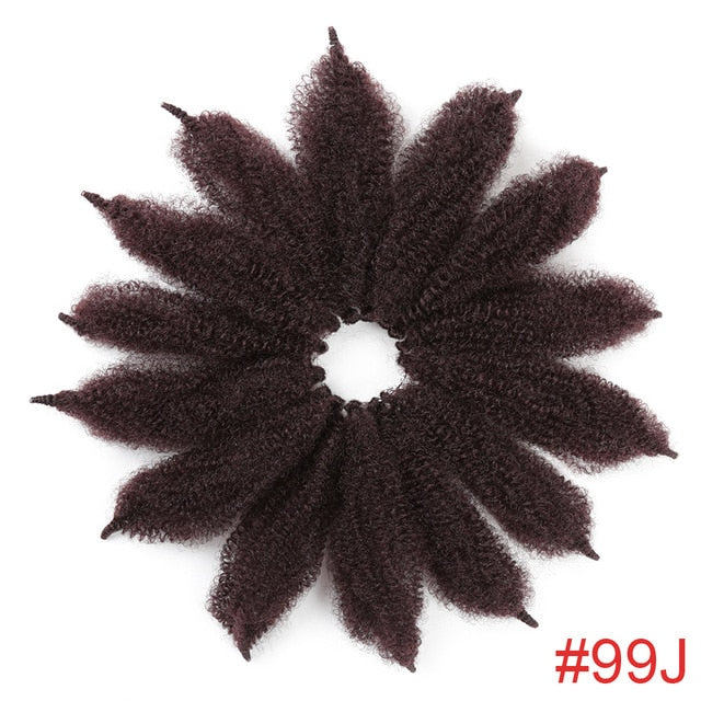 Mèches Crochet Braids Afro 8 Pouces bordeaux foncé