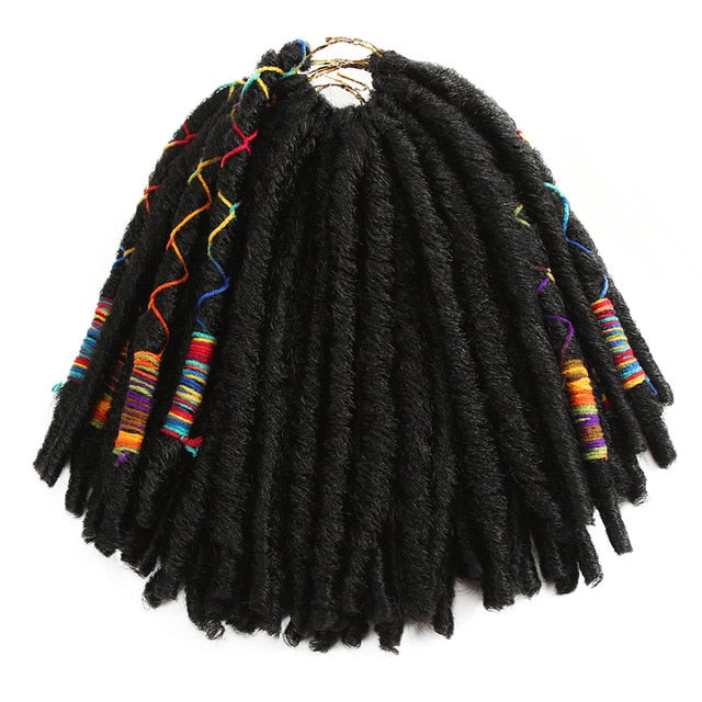 fausses locks courtes 12 pouces noires