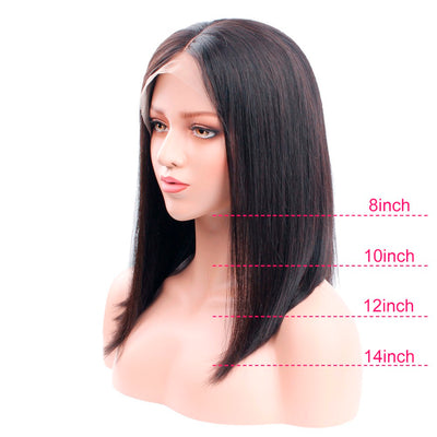 dimensions lace wig carré sur tête de mannequin
