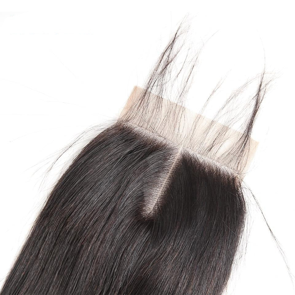 closure lisse avec des baby hair a partir de cheveux indien