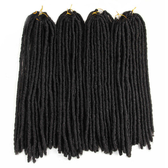 lot de 4 paquets de Fausses Locks Longues très noires