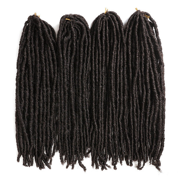 lot de 4 paquets de Fausses Locks Longues marron très foncées