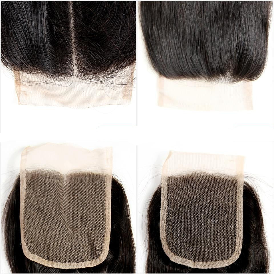 tulle de lace closure de tissage brésilien naturel
